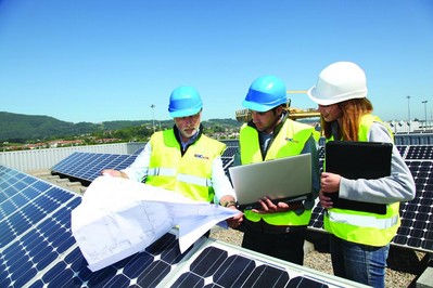 Construction site of HC Solar Power's 5MW solar project in Offenbach, Germany